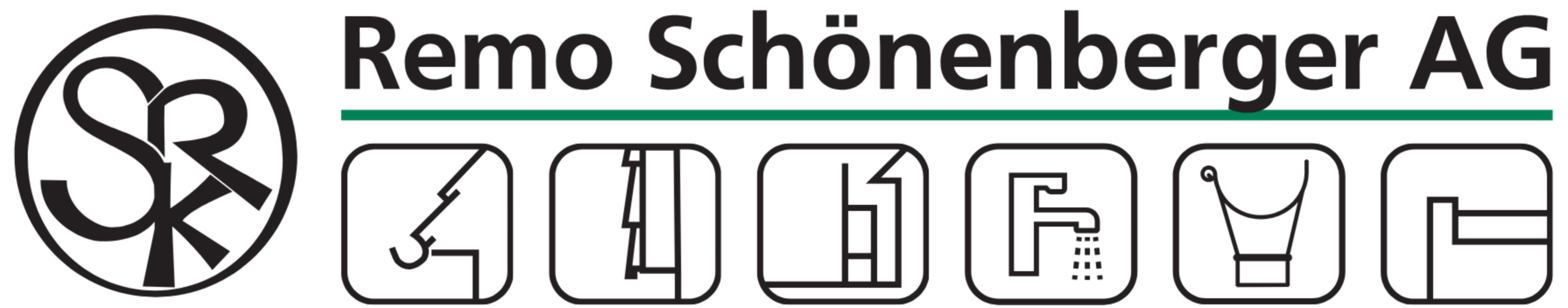 Remo Schönenberger AG Logo mit Symbolen