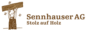 Sennhauser AG: Stolz auf Holz Logo