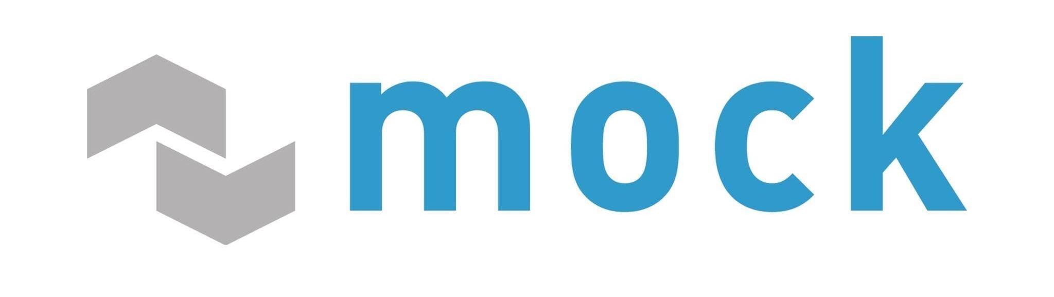Logo mit blauem Text
